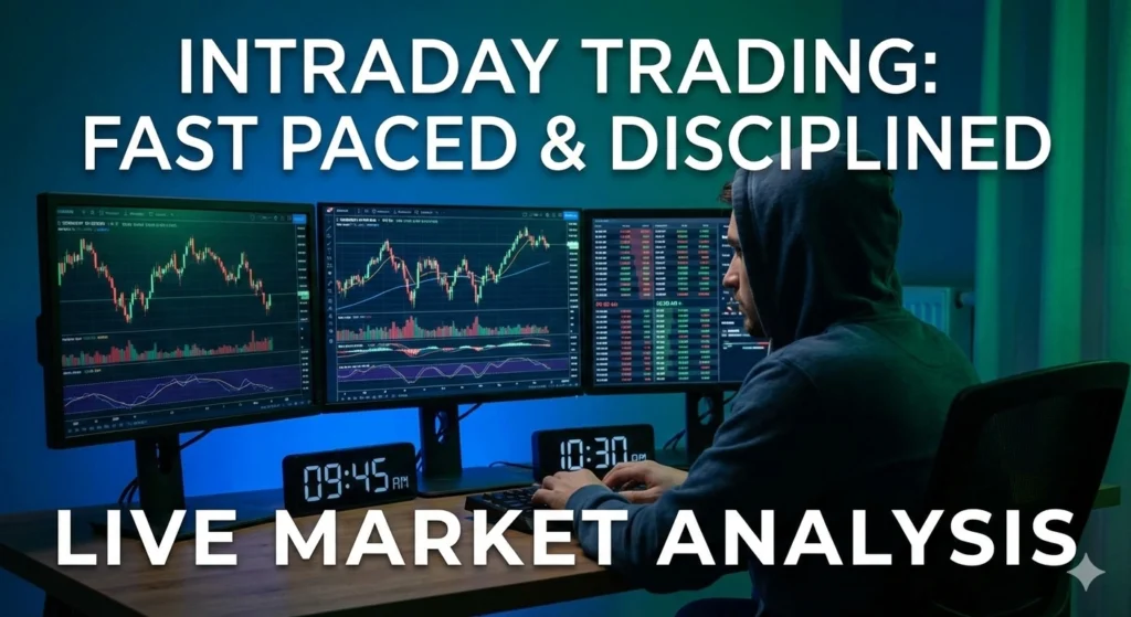 intraday vs delivery  intraday trading concept