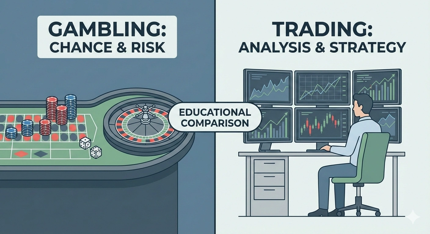 gambling vs trading difference explained.